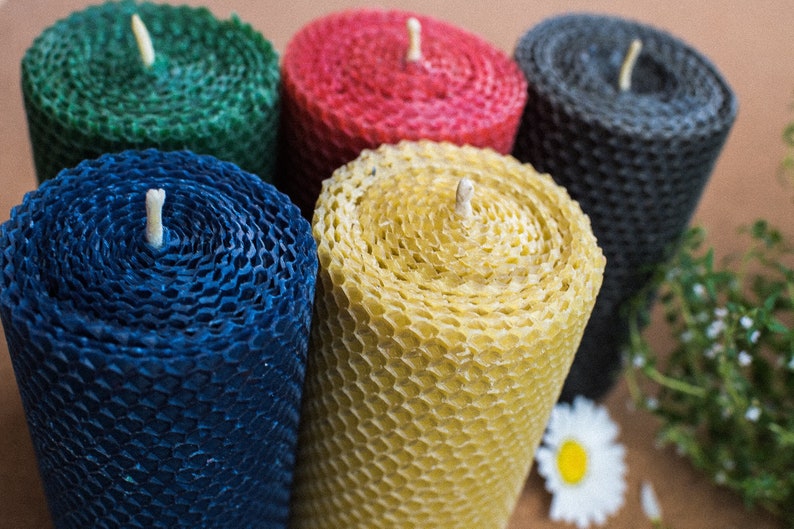 Pure Honeycomb Beeswax Candles. Handmade, handrolled. 100% beeswax image 8