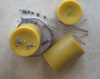 Beeswax Pillar Candles / Handcrafted with 100% Pure Natural Beeswax / Rustic Beeswax candles / Beeswax Pillar Candles /