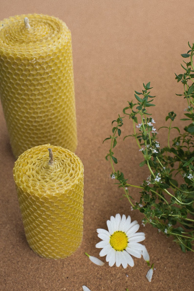 Pure Honeycomb Beeswax Candles. Handmade, handrolled. 100% beeswax image 2
