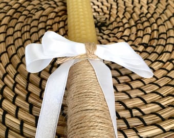 Candele di battesimo, candele di cera d'api, candele fatte a mano, candele di battesimo, candela di battesimo, regalo di candela, candela di comunione