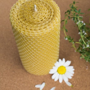 Pure Honeycomb Beeswax Candles. Handmade, handrolled. 100% beeswax image 1