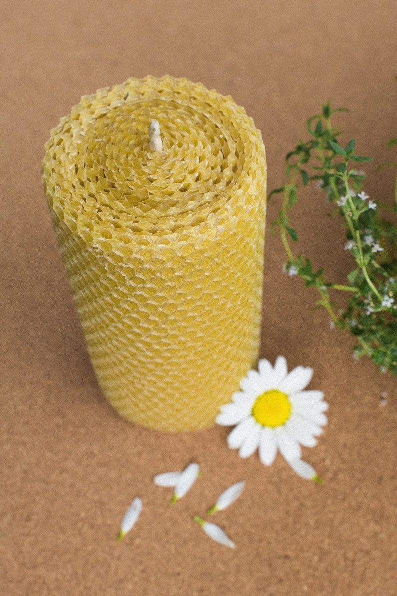 Pure Honeycomb Beeswax Candles. Handmade, handrolled. 100% beeswax image 1