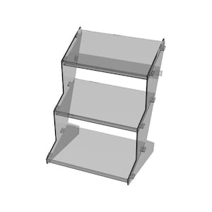 Acrylic Stand Type8 3Tier for Behringer TD3/RD6/Crave, Roland 303/606/Boutique