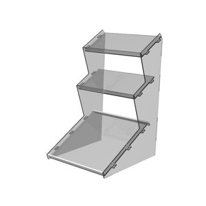 Acrylic Synth stand Type 25 to fit Native Instruments Maschine and smaller modules like Roland Boutique or Moog Mother 32 on top 2 shelves