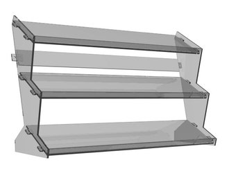 Acrylic Synth Stand Type1 3Tier extra wide 61cm shelves to fit 6 Roland Boutique/Other synths