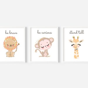 Safari Baby Animals Printable Set of 3, Instant Download,printable ...