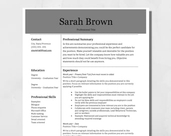 Resume, Resume template, Professional Resume Word, Modern Resume Template, 2023 Resume, Resume Template Word, CV Template, Easy Resume