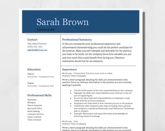 Resume Template, Professional Resume For Word, Modern Resume Template, Clean Resume Template, Resume Template Word, Simple Resume Template