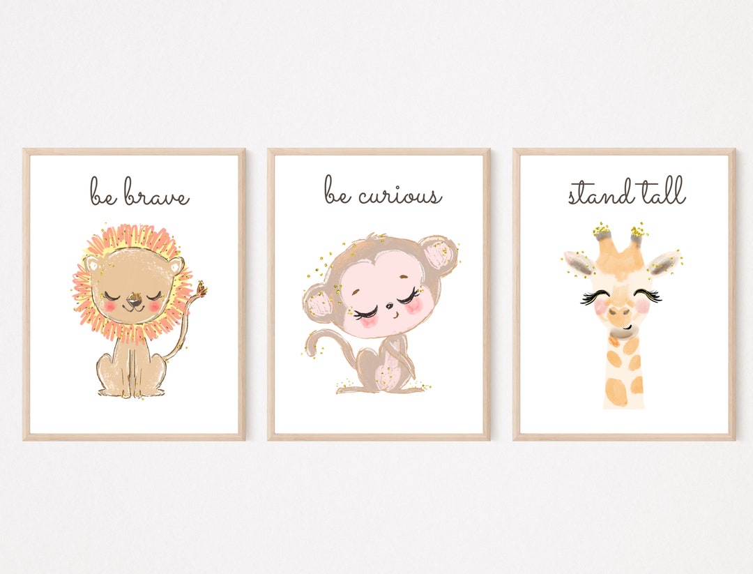 Safari Baby Animals Printable Set of 3, Instant Download,printable ...