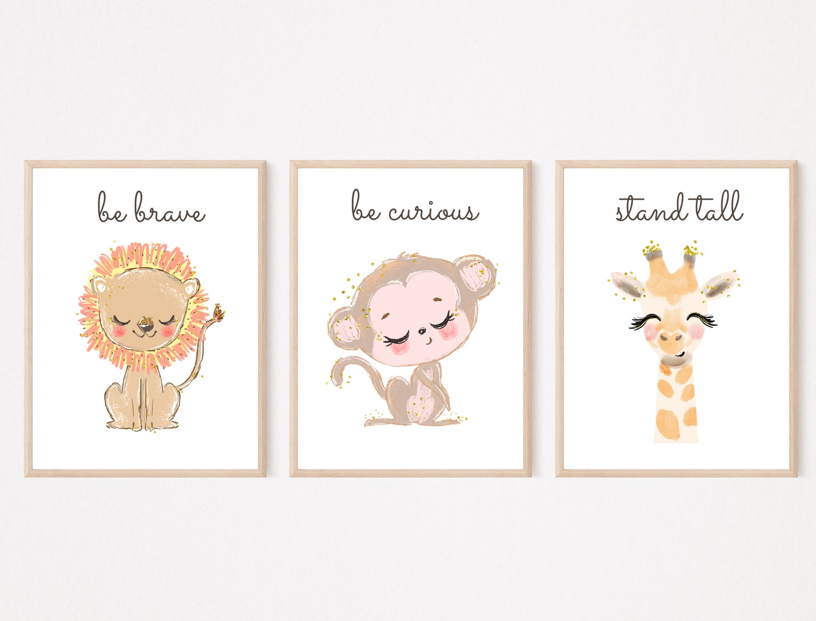 Safari Baby Animals Printable Set of 3, Instant Download,printable ...