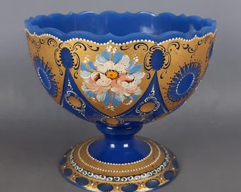 Vintage Opaline Sky Blue Glass Fratelli Ferro Murano, Italy Mid