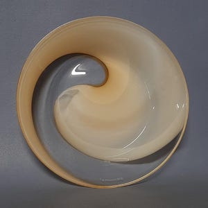 Murano La Murrina Mittelstück Teller, Vintage 1970er Jahre Taschenleer, Moderne Glasskulptur, Italienische Design Vase