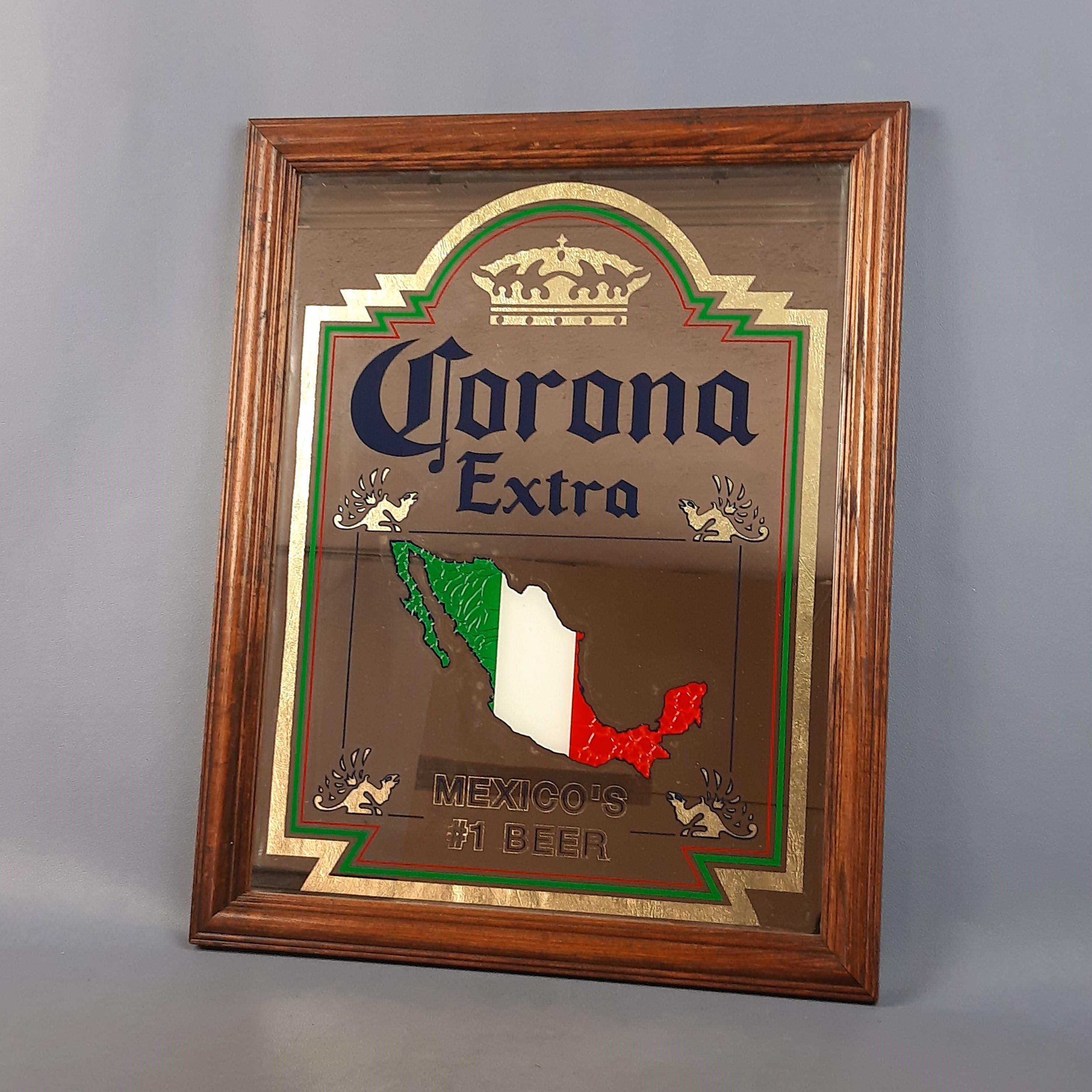 Corona Extra Mirror Wall Advertising Sign Vintage Collection 1970s