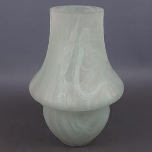 Mushroom Table Lamp in Murano Glass, Blue and White, 1970s Modern Design