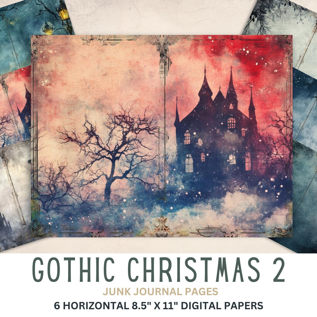 Gothic Junk Journal Pages Printable Dark Academia Digital Moody ...