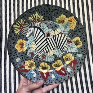 Paard decoupage op glasplaat met muur haak