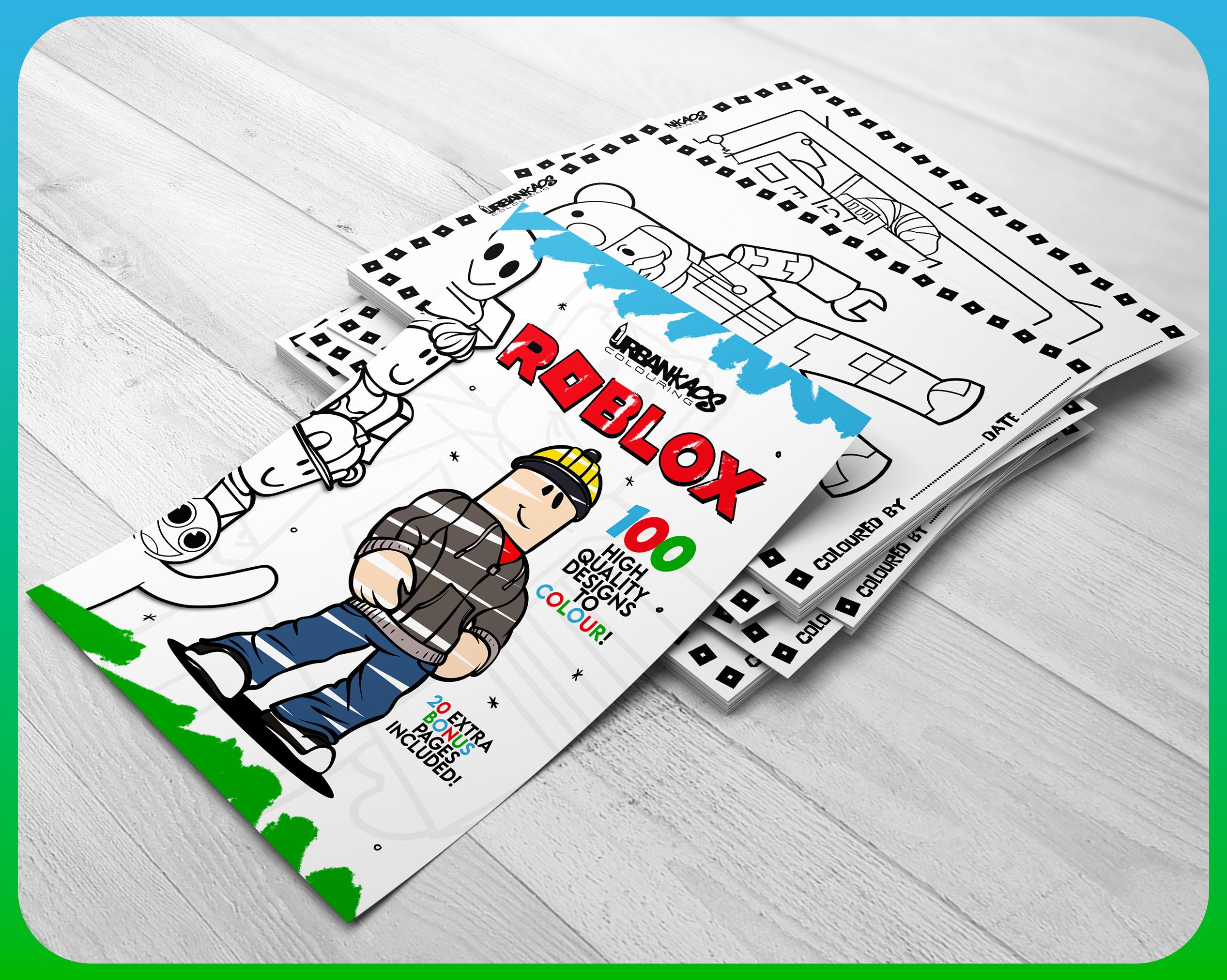 Roblox 120 PRINT YOURSELF Colouring Pages Urban Kaos - Etsy