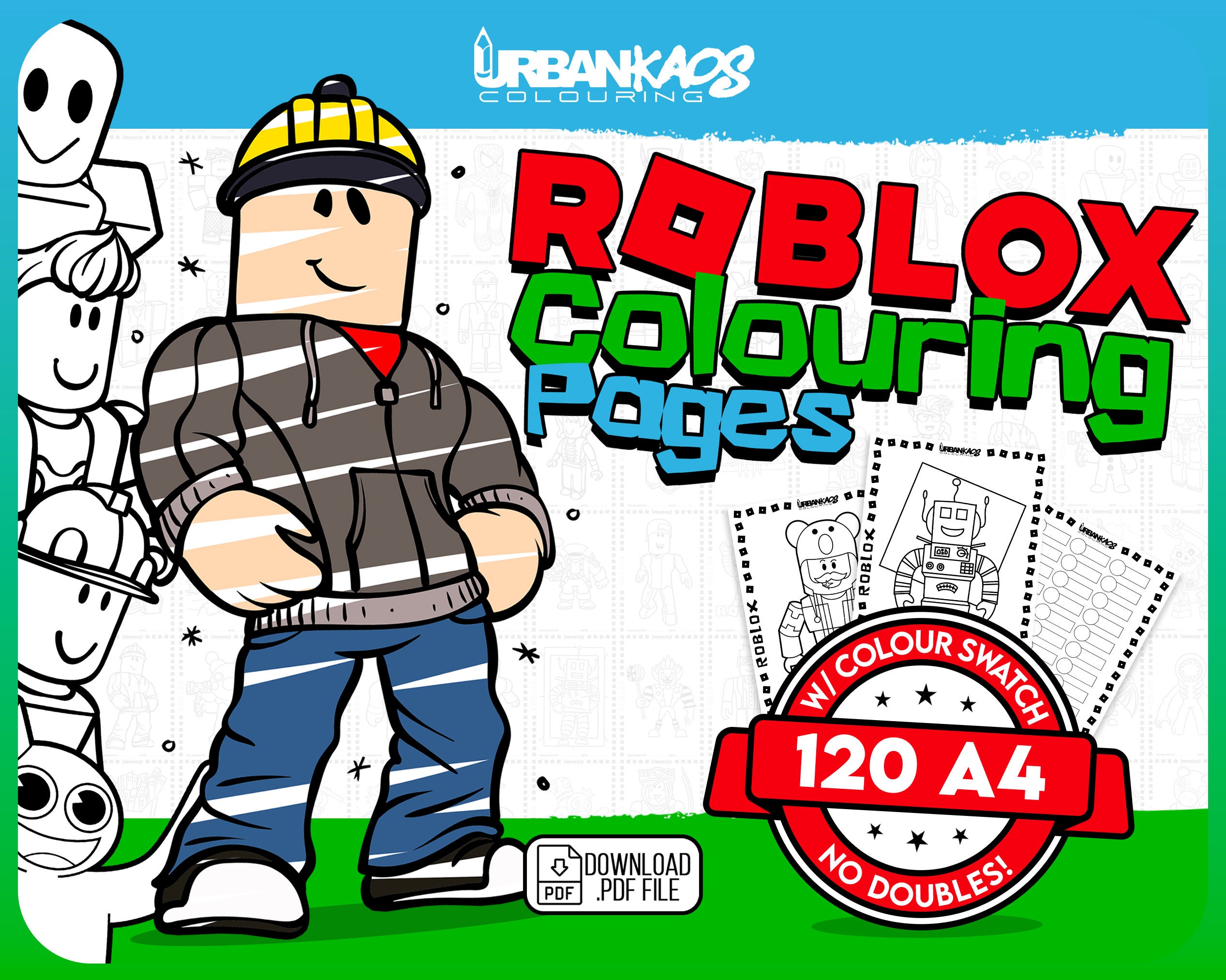 Roblox Coloring Book For Kids Ages 3-5: Great Gift for Boys