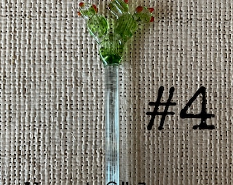 Vintage Glass Cocktail Swizzle Sticks: Retro Barware stirrer