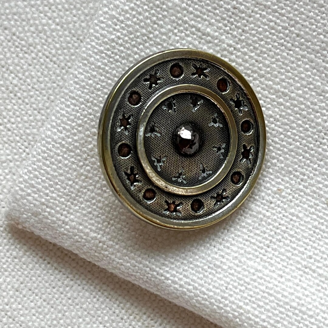Paris-back Antique Brass Button: 15/16” With Shank - Etsy