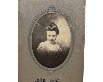 Antique Cabinet Card: Young Woman Portrait, New Britain CT Photo