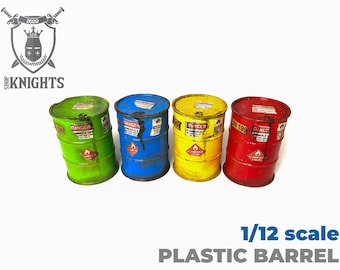 1-12 Scale/ Oil Barrels ( Drum) / 55 Gallon / Part For Diorama / 3D Print / Hand Painted Miniature / Handmade