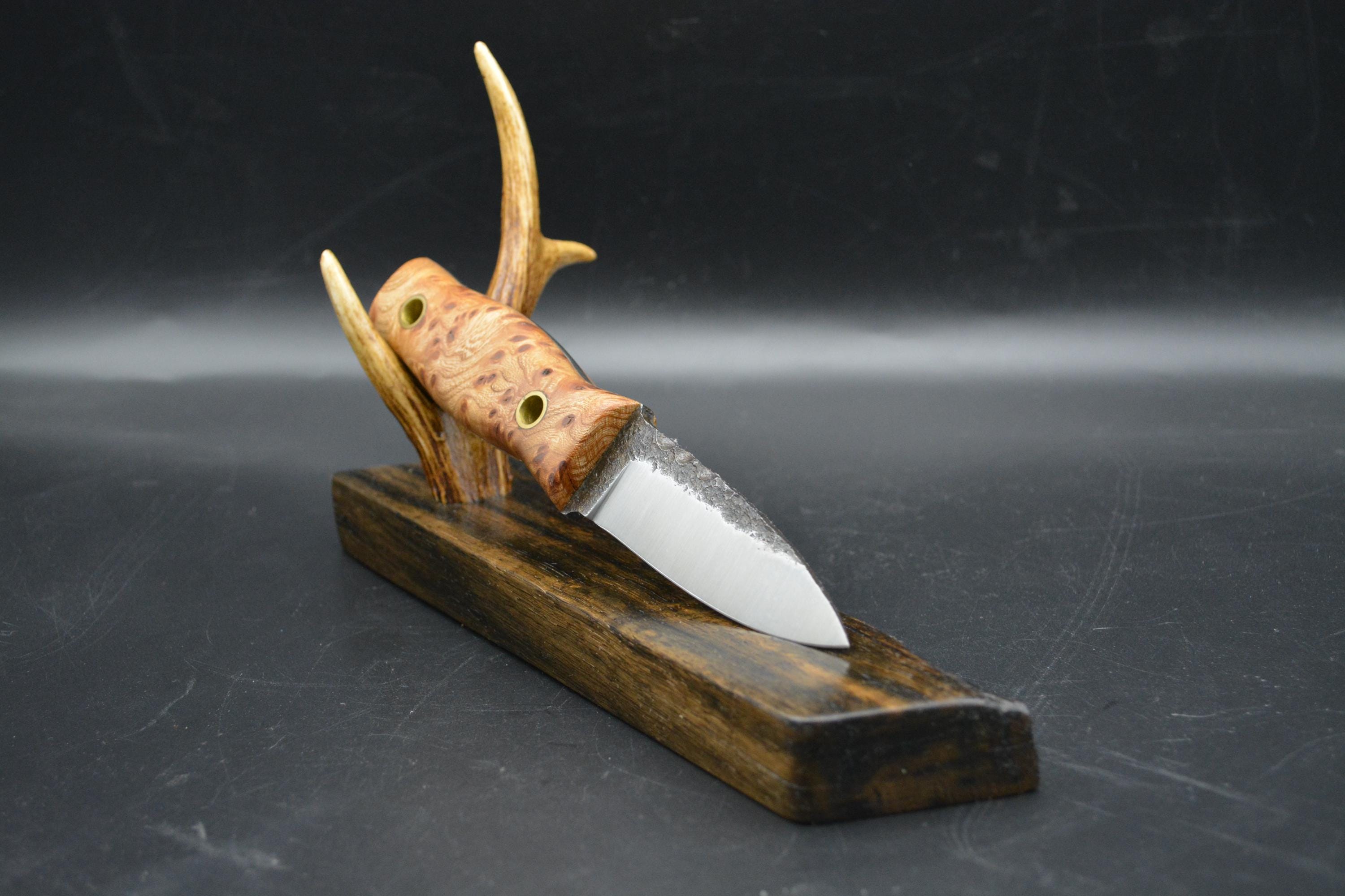 Sgian Dubh Stand Scottish Bog Oak and Scottish Roe Deer Antler