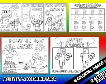 Roblox Coloring Book Etsy - roblox activity book age appropriate