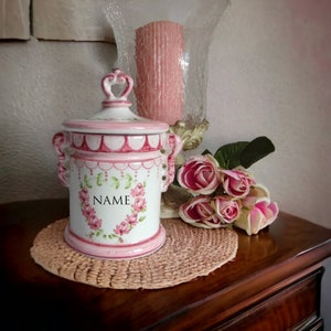 Pink ceramic pet Urn