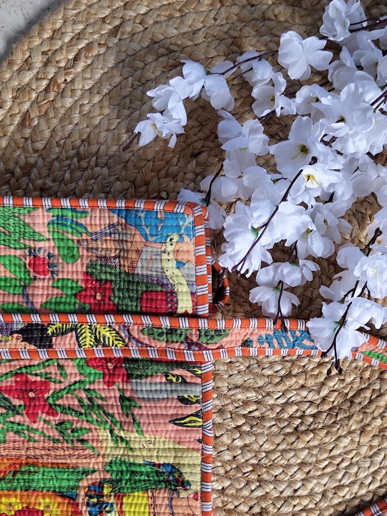 Frida Kahlo Inspired Cotton Quilted Bag