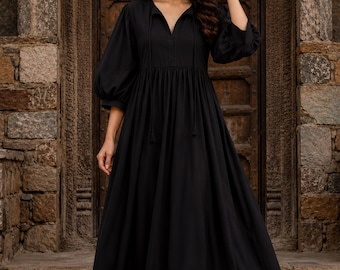 ladies black swing dress Womans Plain Casual Long Sleeve Midi Dress Skater Uk 8-26 groupColor_Ivory