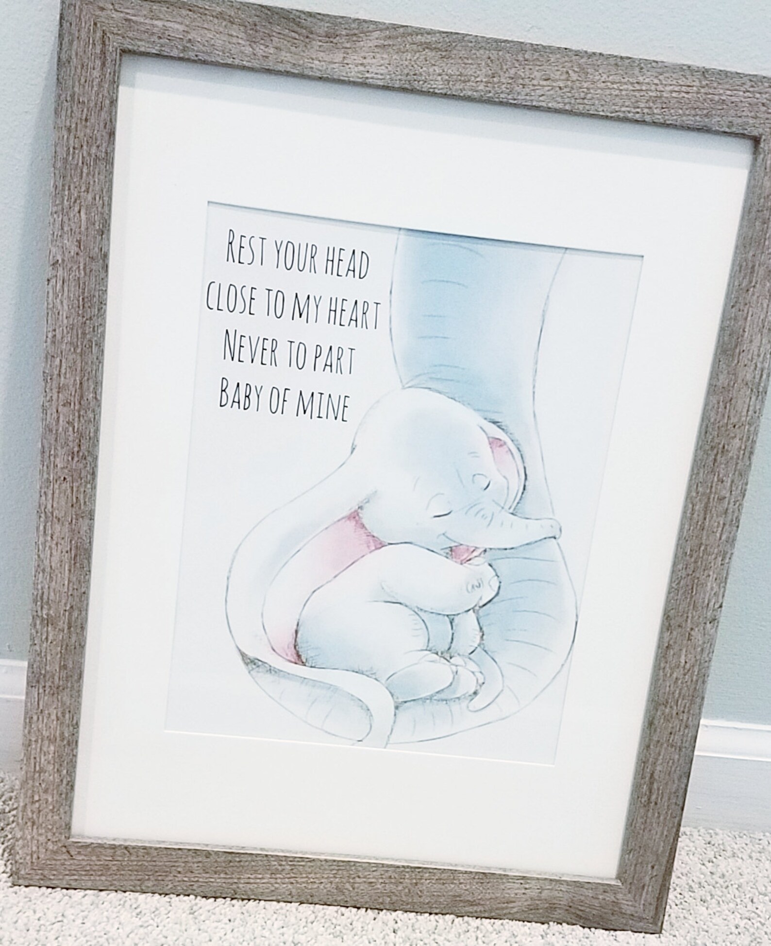 Dumbo Nursery Decor 8x10 print Digital Download Set of 2 for Etsy
