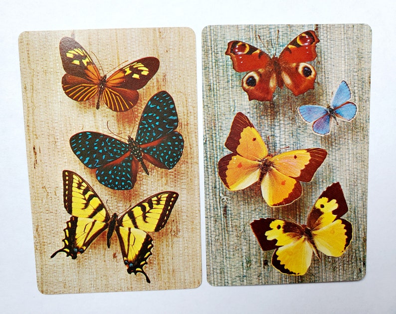 Set of 2 Butterfly Kisses Playing Cards