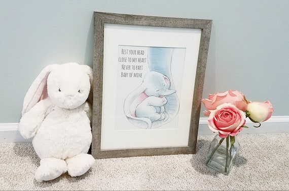 Dumbo Nursery Decor 8x10 Print Digital Download Set Of 2 For Baby Nursery Shower Gift