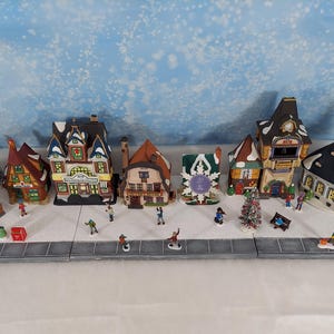 CHRISTMAS Village Display Platform for Lemax / Department 56 / Dickens *Complete set* SET x 3 platforms 16&quot; x 12&quot; x 0.5&quot; each Rigid Foam-02