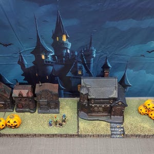 HALLOWEEN Fall Village Display Platform Trick or treat lane for Lemax / Department 56 / Dickens ONE platform 12&quot; x 8&quot; *CHOOSE* Rigid Foam-03