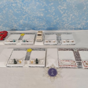 Hand Carved Christmas Village Display Platform: Lemax, Dept 56, Dickens