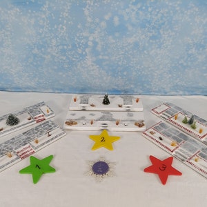 Hand Carved Christmas Village Display Platform: Lemax, Dept 56, Dickens