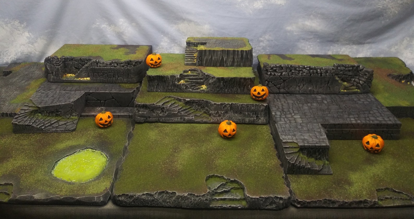 Halloween Village Display Platform Base for Lemax Spooky Town Etsy