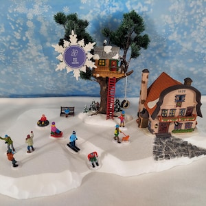STYROFOAM Christmas Snow Village Display Platform for Lemax / Department 56 / Dickens -002