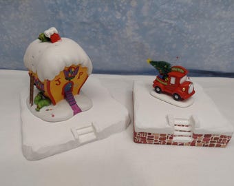 The Grinch Christmas Village - Set of two  Platforms for Department 56~ Exclusive ~