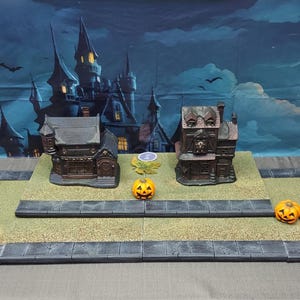 HALLOWEEN Fall Village Display Platform for Lemax / Department 56 / Dickens ONE platform 12&quot; x 12&quot; Rigid Foam- Trick or treat lane *