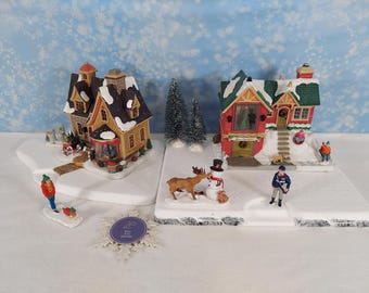 STYROFOAM Christmas Snow  Caddington Alpine Village Display Platform for Lemax / Department 56 *Level Up with Minimalism* TWO pieces- 055
