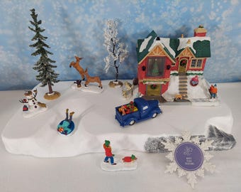 Plate-forme de présentation de Noël en mousse de polystyrène Caddington Alpine Snow Village pour Lemax / Department 56 *Passez au niveau supérieur avec le minimalisme* - 032