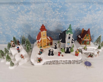 STYROFOAM Christmas Snow  Caddington Alpine Village Display Platform for Lemax / Department 56 *Level Up with Minimalism* SET x 4- 047