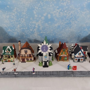 CHRISTMAS Village Display Platform for Lemax / Department 56 / Dickens *Complete set* SET x 3 platforms 16&quot; x 12&quot; x 0.5&quot; each Rigid Foam-02