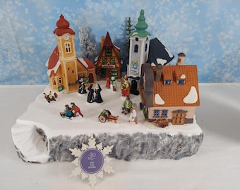STYROFOAM Christmas Snow  Caddington Alpine Village Display Platform for Lemax / Department 56 *Level Up with Minimalism* HUGE base- 045