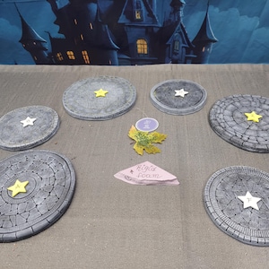 Halloween Village Display *Rounded/Square Base/Plaza* Choose your favorite for Lemax Spooky Town Village / Department 56