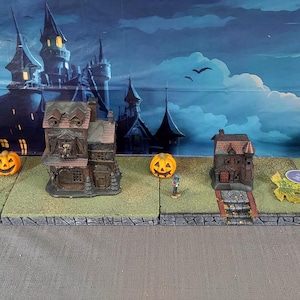 HALLOWEEN Fall Village Display Platform Trick or treat lane for Lemax / Department 56 / Dickens ONE platform 12&quot; x 8&quot; *CHOOSE* Rigid Foam-03