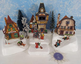 STYROFOAM Christmas Snow  Caddington Alpine Village Display Platform for Lemax / Department 56 *Level Up with Minimalism* SET x 5- 046